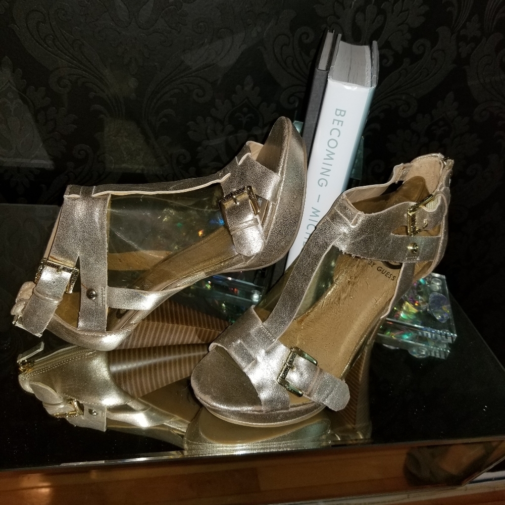 G by Guess Soft Gold Sandals